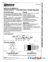 Datasheet LM2576T-15 manufacturer National Semiconductor